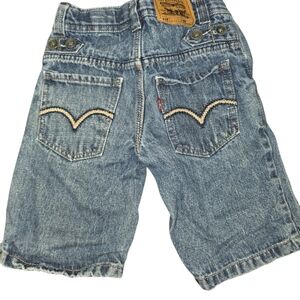 Vintage 514 Levi's Blue Denim Kids Shorts with Back Pocket Stitching